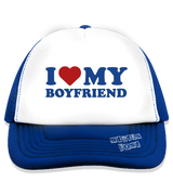 1 blue Trucker Hat blue I LOVE MY BOYFRIEND #color_blue