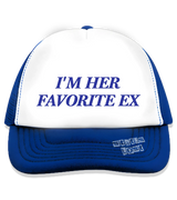 1 blue Trucker Hat blue I'M HER FAVORITE EX #color_blue