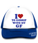 1 blue Trucker Hat blue I love TO GOSSIP WITH MY GF #color_blue