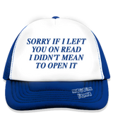 1 blue Trucker Hat blue SORRY IF I LEFT YOU ON READ I DIDN'T MEAN TO OPEN IT #color_blue
