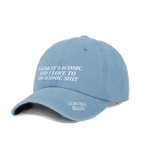 1 blue Vintage Cap white CAUSE IT'S ICONIC AND I LOVE TO DO ICONIC SHIT #color_blue