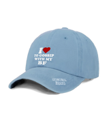 1 blue Vintage Cap white I love TO GOSSIP WITH MY BF #color_blue