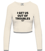 1 cream Cropped Longsleeve black I GET US OUT OF TROUBLES #color_cream