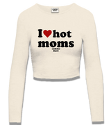1 cream Cropped Longsleeve black I love hot moms #color_cream