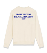 1 cream Sweatshirt blue PROFESSIONAL PROCRASTINATOR #color_cream