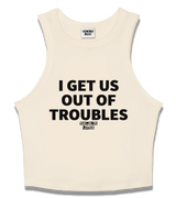1 cream Tank Crop Top black I GET US OUT OF TROUBLES #color_cream