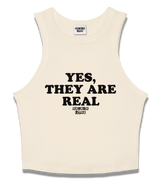 1 cream Tank Crop Top black YES THEY ARE REAL #color_cream