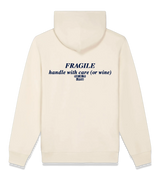 1 cream Zip Hoodie navyblue FRAGILE handle with care (or wine) #color_cream