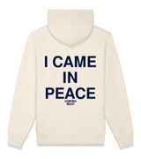 1 cream Zip Hoodie navyblue I CAME IN PEACE #color_cream