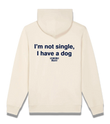 1 cream Zip Hoodie navyblue I'm not single I have a dog #color_cream