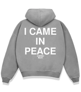 1 grey Boxy Hoodie white I CAME IN PEACE #color_grey