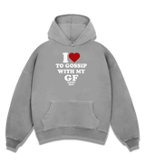 1 grey Boxy Hoodie  white I love TO GOSSIP WITH MY GF #color_grey