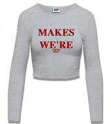 1 grey Cropped Longsleeve red MAKES WE'RE #color_grey