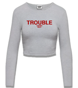 1 grey Cropped Longsleeve red TROUBLE #color_grey