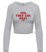 1 grey Cropped Longsleeve red YES THEY ARE REAL #color_grey