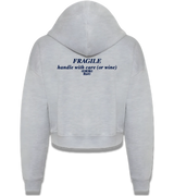 1 grey Cropped Zip Hoodie navyblue FRAGILE handle with care (or wine) #color_grey