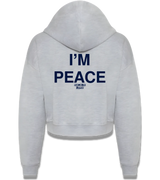 1 grey Cropped Zip Hoodie navyblue I'M PEACE #color_grey