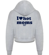 1 grey Cropped Zip Hoodie navyblue I love hot moms #color_grey