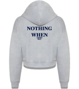 1 grey Cropped Zip Hoodie navyblue NOTHING WHEN #color_grey