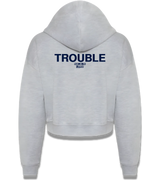 1 grey Cropped Zip Hoodie navyblue TROUBLE #color_grey