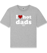 1 grey T-Shirt white I love hot dads #color_grey
