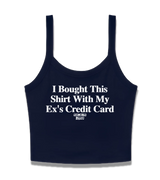 1 navy Cami Crop Top white I Bought This Shirt With My Ex's Credit Card #color_navy