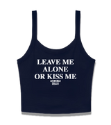 1 navy Cami Crop Top white LEAVE ME ALONE OR KISS ME #color_navy