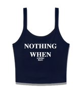 1 navy Cami Crop Top white NOTHING WHEN #color_navy