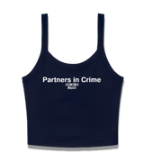 1 navy Cami Crop Top white Partners in Crime #color_navy