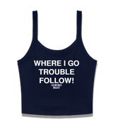 1 navy Cami Crop Top white WHERE I GO TROUBLE FOLLOW! #color_navy