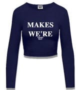 1 navy Cropped Longsleeve white MAKES WE'RE #color_navy