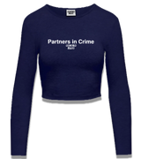 1 navy Cropped Longsleeve white Partners in Crime #color_navy