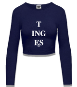1 navy Cropped Longsleeve white T ING ES #color_navy