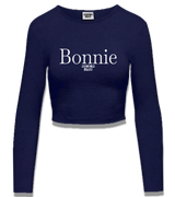 1 navy Cropped Longsleeve white bonnie #color_navy