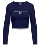 1 navy Cropped Longsleeve white made in heaven #color_navy