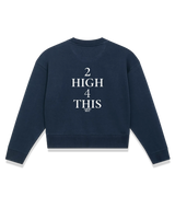 1 navy Cropped Sweatshirt white 2 high 4 this #color_navy