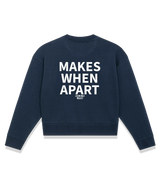 1 navy Cropped Sweatshirt white MAKES WHEN APART #color_navy