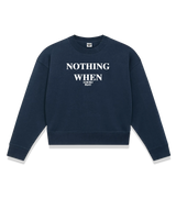 1 navy Cropped Sweatshirt white NOTHING WHEN #color_navy
