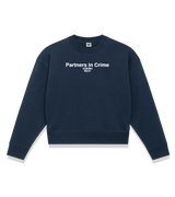 1 navy Cropped Sweatshirt white Partners in Crime #color_navy