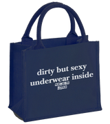 1 navy Mini Jute Bag white dirty but sexy underwear inside #color_navy