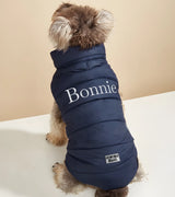 1 navy Pet Puffer Jacket white bonnie #color_navy