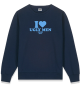 1 navy Sweatshirt lightblue I love UGLY MEN #color_navy