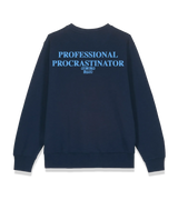 1 navy Sweatshirt lightblue PROFESSIONAL PROCRASTINATOR #color_navy