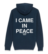 1 navy Zip Hoodie white I CAME IN PEACE #color_navy