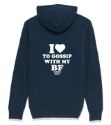 1 navy Zip Hoodie white I love TO GOSSIP WITH MY BF #color_navy