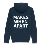 1 navy Zip Hoodie white MAKES WHEN APART #color_navy