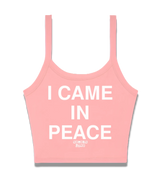 1 pink Cami Crop Top white I CAME IN PEACE #color_pink