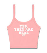 1 pink Cami Crop Top white YES THEY ARE REAL #color_pink