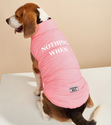 1 pink Pet Puffer Jacket white NOTHING WHEN #color_pink