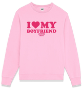 1 pink Sweatshirt fuchsia I LOVE MY BOYFRIEND #color_pink